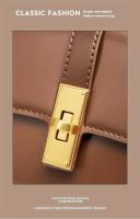 Bolso baguette elegante para mujer - Bolso bandolera desmontable elegante con cierre en tono dorado, marrón/negro, versátil para uso diario, accesorio elegante, artesanía de alta calidad - details 4