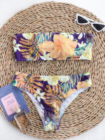 Bikini sexy impreso, comercio exterior, moda mujer, traje de baño de poliéster dividido - details 32