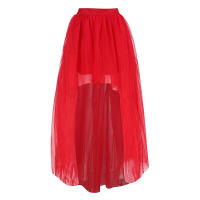 Falda gótica Punk para mujer, talla elástica, cuello alto, estilo Bo, Cosplay de Halloween, Maxi vestido asimétrico de tul suave - details 11