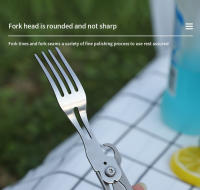 Cuchillo Plegable de Acero Inoxidable 420 con Bolsillo Multifuncional Portátil con Tenedor y Cuchara para Supervivencia al Aire Libre y Camping Herramientas de Mano Desmontables - details 8