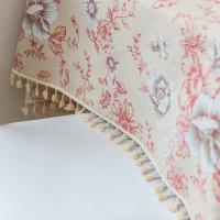 Mantel Vintage de lino y algodón, cubierta de mesa redonda lavable rústica Floral Pastoral para decoración de granja, Picnic, decoración de mesa - details 8