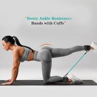 Bandas de resistencia con correa para el tobillo, cuerda de tracción para fuerza de pierna y cadera, entrenamiento elástico para Fitness, Yoga en casa, Pilato, Crossfit, equipo de gimnasio - details 4