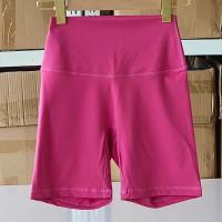 Color sólido mujeres Fitness deportes corto cintura alta Yoga corto ciclismo entrenamiento integral Jog Squat prueba bolsillos internos - details 13