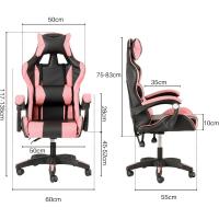 Silla de Gaming Azul y Negra, Silla Ergonómica de Oficina con Respaldo Regulable de 90 °   un 120 ° , con reposacabezas, reposabrazos y soporte lumbar. Rotación omnidireccional de 360° ° - details 40
