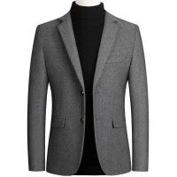 Nueva primavera, Blazers de Cachemira para hombre, trajes, chaquetas, traje de lana informal de negocios, abrigos de calidad para hombre, Blazers entallados, chaquetas, abrigos 4XL - details 3