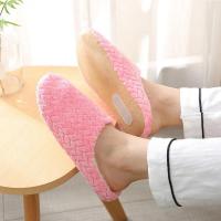 Zapatillas de casa cálidas de felpa con suelo plano para mujer en otoño-invierno - details 8