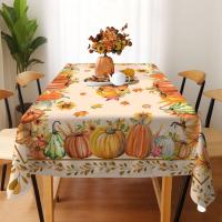 Mantel Ovalado de Otoño de Acuarela Cubierta de Mesa de Comedor para Fiesta en Casa - details 4