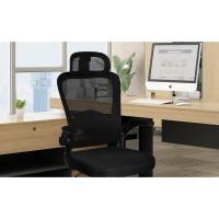 Silla de Oficina Ergonómica TLV-AM-HOC919-BLACK, de Escritorio, Giratoria, Ruedas, vista general.