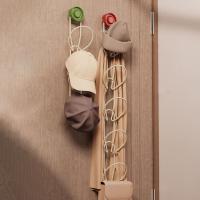 Práctico organizador de sombreros con ventosa de hierro, apilable, sin perforaciones, soporte de exhibición para sombreros, estante de almacenamiento para sombreros que ahorra espacio para el hogar - details 5