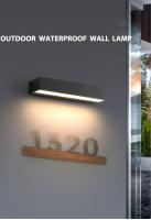 Candelabros LED de pared para porche Exterior, accesorios de luz de pared Exterior de aluminio, lámpara impermeable IP65 para casa, Patio, puerta, garaje, decoración - details 0