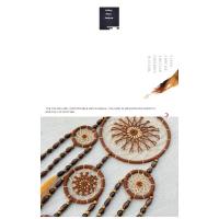 62Ce elegante Dreamcatchers Decoración colgante pared con hierba Pampas y cuentas madera - details 5