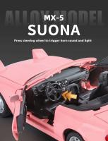 Mazda MX5 Miniatura Modelo de Coche de Aleación Diecast 1:24 Sonido y Luz Puertas Abiertas - details 11