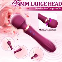 Varita de masaje AV 3 en 1 para mujer, consolador vibrador para punto G, estimulador de pezón y Vagina, función de calefacción, 10 potentes vibraciones, Motor Dual - details 1