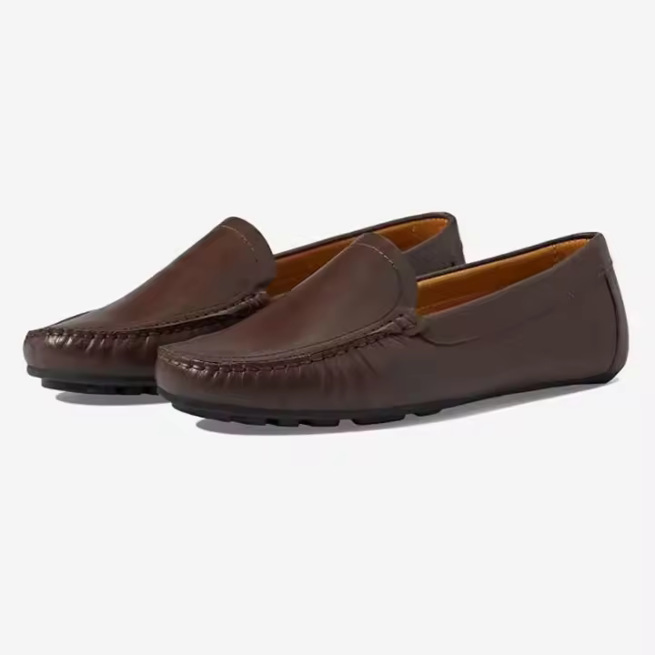 La suela de goma cómoda de alta gama acepta zapatos de cuero informales con logotipo para mujer - 1