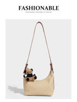 Bolso bandolera retro de un solo hombro, nueva bolsa tejida de hierba estilo casual para vacaciones, bolso de playa simple tipo bandolera. - details 11