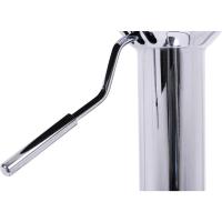 Taburete de Bar con Resalto Juego de 2, Ajuste de Altura Continuo, Acero Cromado, Antideslizante, Cuero Sintético Fácil de Cuidado, Almohadilla Bien Acolchada Blanco - details 4
