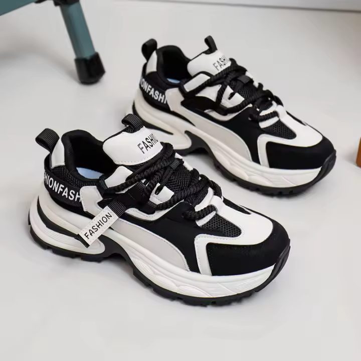 Zapatillas de Ocio para Mujer Primavera 2025 Estilo Coreano Versátil con Suela Gruesa y Transpirable para Estudiantes - 1