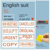 8 unids/set de corrección de tareas para profesores, sello alentador, ahorro de tiempo, comentario, reseñas positivas, sello de calificación, firma - details 2