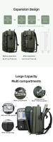 Mochila de Viaje para Hombres 60L Airback Vacuum Compression Multifuncional Impermeable Anti Robo - details 41