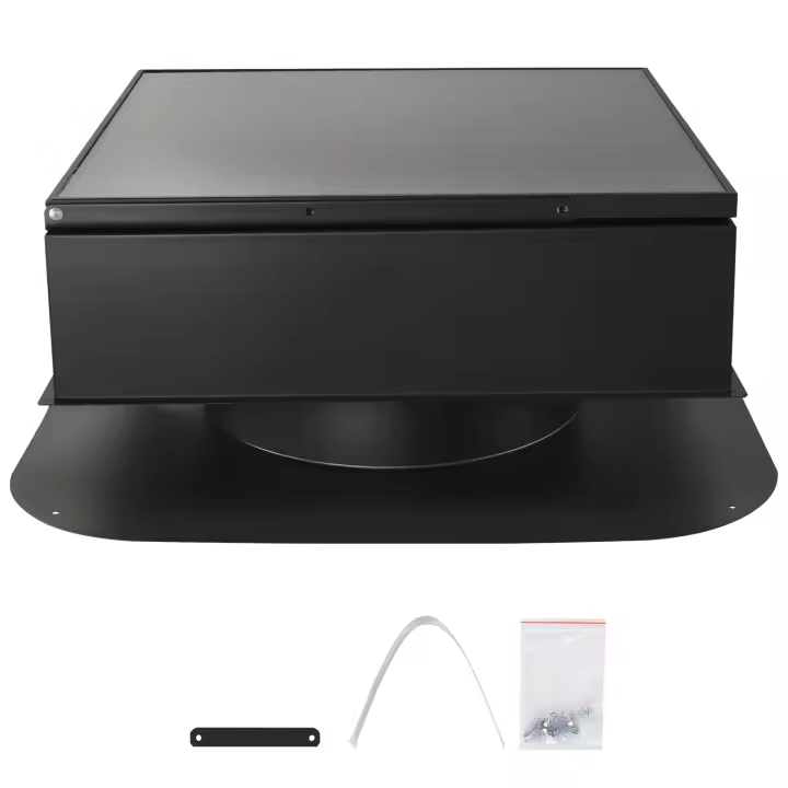SucceBuy Ventilador de ventilación de techo con energía solar de 35 W con termostato y motor sin escobillas - 1