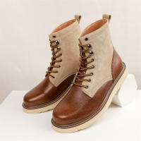 Botas de plataforma versátiles de moda retro americana de cuero botas de herramientas - details 7