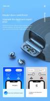 Auriculares inalámbricos de conducción ósea, audífonos con Bluetooth, Clip para la oreja con micrófono, HiFi estéreo, deportivos, resistentes al agua - details 10