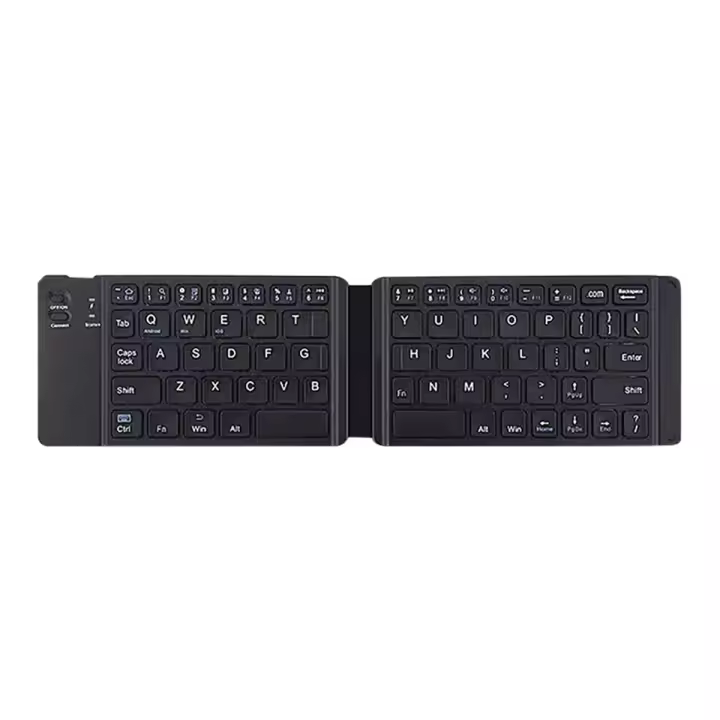 Teclado Bluetooth inalámbrico plegable Dual para iPad, teléfono móvil, tableta, ordenador, Mini teclado multifunción silencioso, B - 1