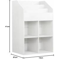 Estantería de Madera para Habitación de Niños Estante de Libros y Juguetes en Blanco - details 2