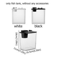 Caja transparente para observación de peces Betta, extraíble con cubierta, pecera de mesa, pecera dorada, macetero hidropónico de plástico, pecera - details 0