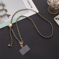 Cadena cruzada antipérdida para teléfono, funda de teléfono de cuero PU con metal, correas ajustables de lujo para colgar del cuello, para chicas y damas - details 8