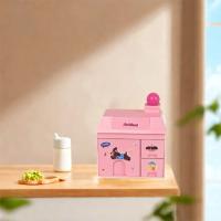 Bonito soporte desmontable para bolígrafos de casa pequeña, caja de almacenamiento de escritorio Kawaii de plástico, contenedor de artículos diversos para escritorio, maquillaje - details 11