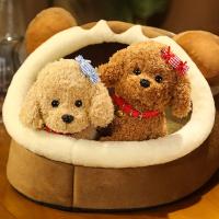 Peluche de Perro Realista de 22cm Juguete de Imitación de la Suerte Caniche Juguetes Hechos a Mano - details 9
