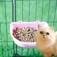 Práctico alimentador de comida para mascotas pequeño de plástico, gran capacidad, extraíble, bebedero para mascotas, alimentador, cuenco colgante lavable para mascotas, conejo - details 5