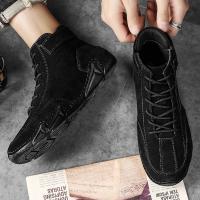 Zapatillas de deporte para hombre, botas cortas de felpa para deportes de senderismo al aire libre, zapatos informales de fondo suave para hombre, zapatos cómodos de marca originales - details 32