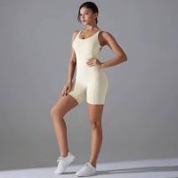 Conjunto de yoga sin espalda para mujer, body de alta elasticidad, ropa deportiva para gimnasio, top corto Fiess, Shockpro - details 34