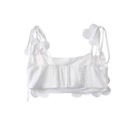 OUWU- Elegantes tirantes cortos y finos con flores 3D para mujer, tubo sin mangas con diseño sin espalda, tops de playa de moda para mujer - details 13