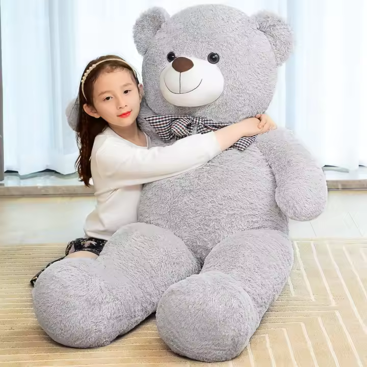 Oso de Peluche Gigante XXL Grande de Peluche de Animales de Peluche de Juguete para Niños y Novias (110 cm, Gris) - 1