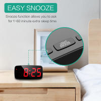 ORIA-Reloj Despertador Digital LED con Control de voz, Despertador de escritorio con pantalla de temperatura y tiempo de repetición, modo nocturno - details 2
