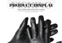 Guantes de piel de oveja para mujer, manoplas cortas de terciopelo fino para pantalla táctil, de cuero, de buena calidad, para invierno, 2226 - details 198