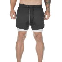 Pantalones cortos versátiles de doble capa para hombre, pantalones cortos deportivos informales de secado rápido para todos los días, verano - details 4
