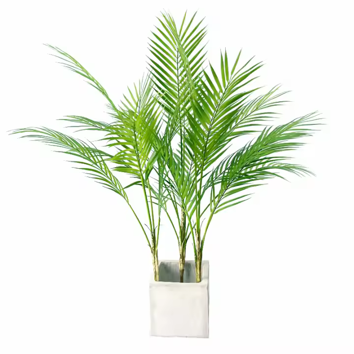 Palmera Artificial grande de 125cm, rama de plantas tropicales, hojas falsas de plástico, Monstera verde para decoración de Navidad, jardín y habitación del hogar - 1
