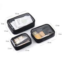 Neceser de viaje con cremallera de nailon Simple para mujer, bolsa de almacenamiento para baño, estuche de maquillaje, bolsa de almacenamiento de cosméticos de malla - details 0
