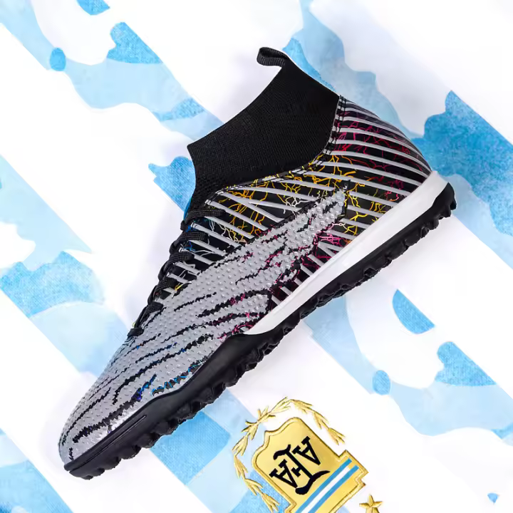 Nuevos zapatos de fútbol para hombres y mujeres, zapatos de entrenamiento de césped TF largos rotos - 1