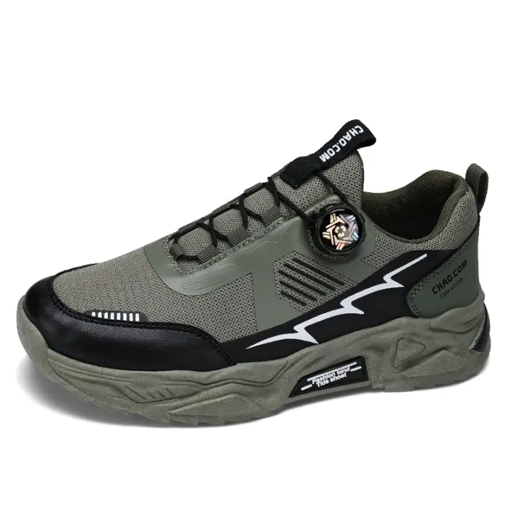 Zapatillas Deportivas Coreanas Transpirables Suela Suave con Cordones Giratorios para Hombre - 1