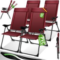 Sillas de Jardín Plegables de Aluminio con Respaldo Alto Ajustable 7 Posiciones, Apoyabrazos Transpirables, Portátiles, Silla de Camping para Jardín y Terraza - details 33
