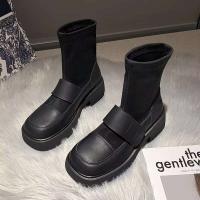 Nuevas botas de combate Oxford de tobillo de marca alta, zapatos largos de moda para mujer, Guangzhou barato - details 5