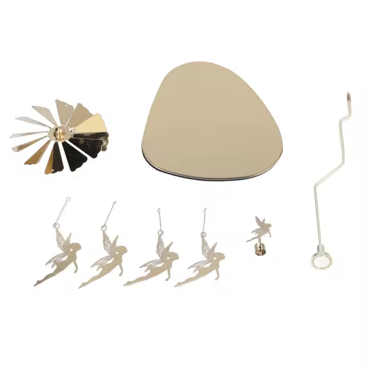 Soporte de Vela de Acero Inoxidable Estilo Europeo Romántico Bandeja Triangular Redonda con Encanto de Hada Soporte de Vela de Aromaterapia de Viento de Campana - 1