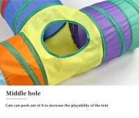 Túnel de Gato Práctico Juguete de Tubo Plegable Arcoiris para Exercicio y Ocultación de Cachorros y Gatos Uso Interior y Exterior - details 4