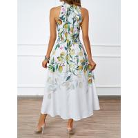 2025 Verano Europa Y Los Estados Unidos Las Mujeres Nueva Moda Cuello De Impresión De La Cintura Delgado Vestido Femenino - details 13