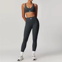 ALO yoga set con cojín sujetador chaleco ajuste desnudo sensación de elevación de cadera media running pantalones de fitness - details 15